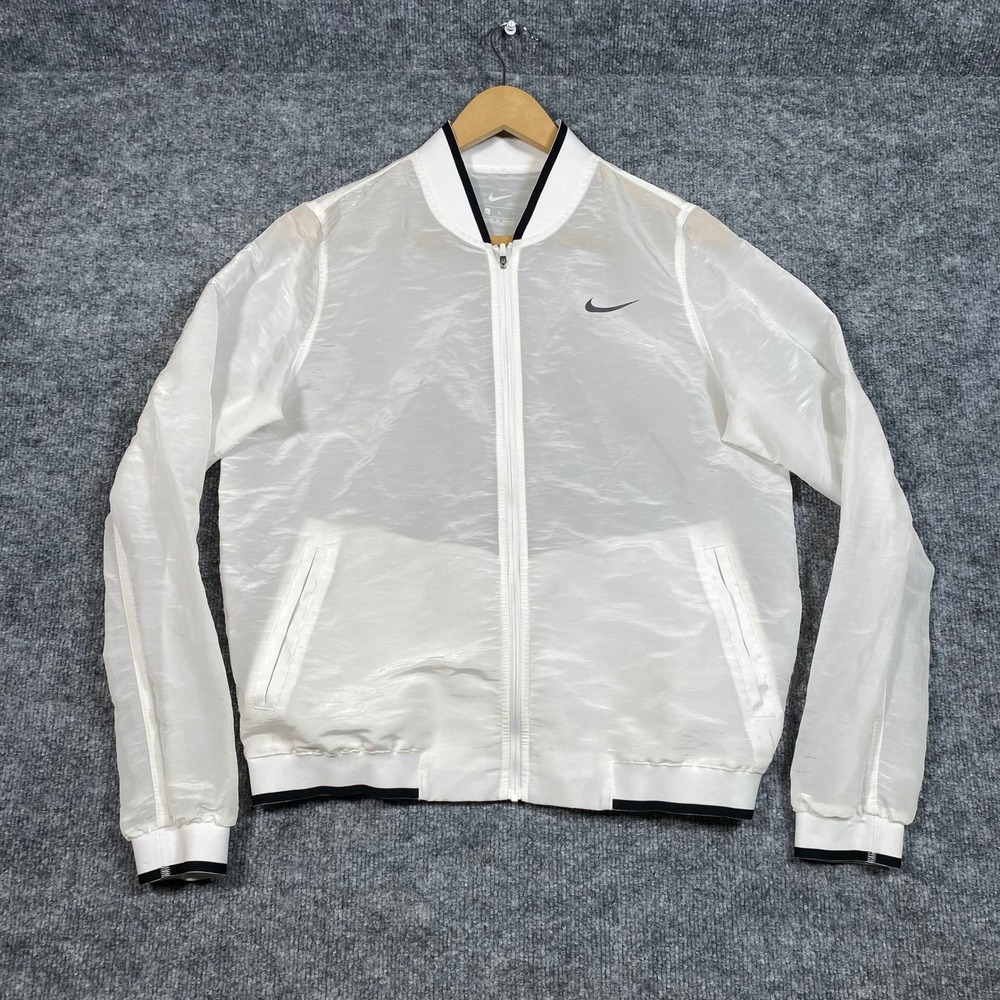 Nike Sportswear Windrunner Translucent Bomber‎ Jacket White Black 854914-100 L
